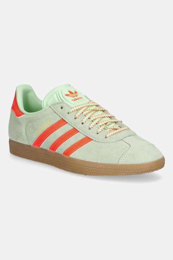 Semišové tenisky adidas Originals Gazelle zelená farba, JH7212