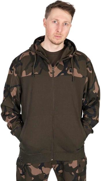 Fox Fishing Mikina LW Khaki/Camo Split Zip Hoody - M