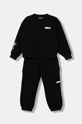 Detská tepláková súprava EA7 Emporio Armani čierna farba, 7G000161 AF13151