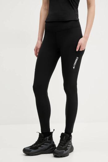 Legíny adidas TERREX Multi dámske, čierna farba, jednofarebné, JF1266