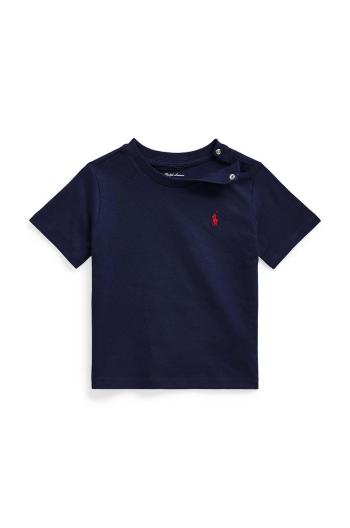 Detské bavlnené tričko Polo Ralph Lauren tmavomodrá farba, jednofarebné, 320832904035
