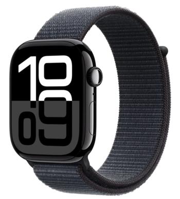 APPLE Watch Series 10 GPS 42mm 42mm Klavírno čierny hliník s Atramentovým prevliekacím remienkom