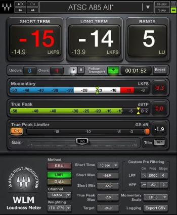 Waves WLM Plus Loudness Meter (Digitálny produkt)