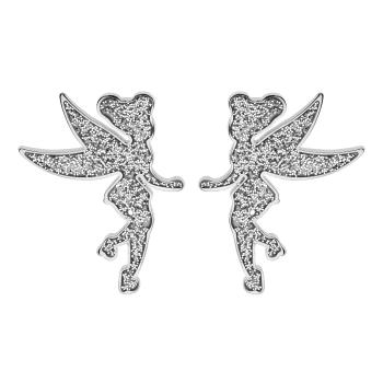 Disney Pôvabné oceľové náušnice Víla Zvonilka Tinker Bell E600192NSL.CS