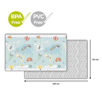 Skip Hop Podložka na hranie Malý cestovateľ,SKIP HOP Podložka na hranie bez PVC a BPA 218x132cm Malý cestovateľ 0m+