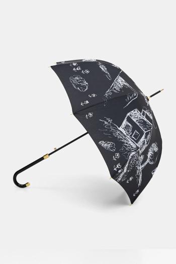 Dáždnik Moschino čierna farba, 8979