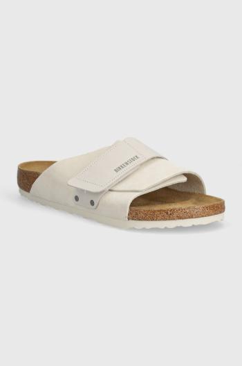 Semišové šľapky Birkenstock Kyoto pánske, biela farba, 1024535