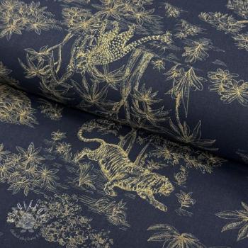 Bavlnená látka Acajou indigo PERCALE
