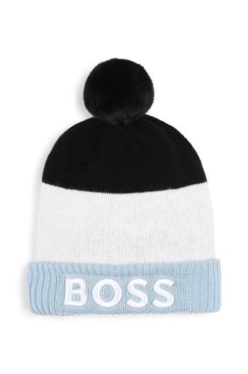 Detská čiapka BOSS čierna farba biela, J51597