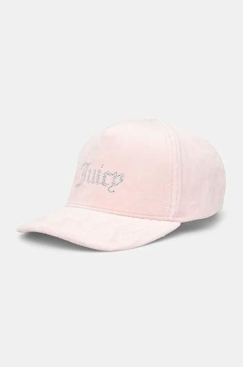 Šiltovka Juicy Couture VERONICA CAP ružová farba, s nášivkou, JCAWH224702