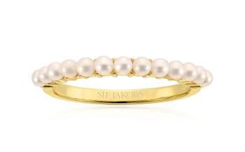 Sif Jakobs Pôvabný pozlátený s pravými perlami Ellera SJ-R2869-P-YG 56 mm