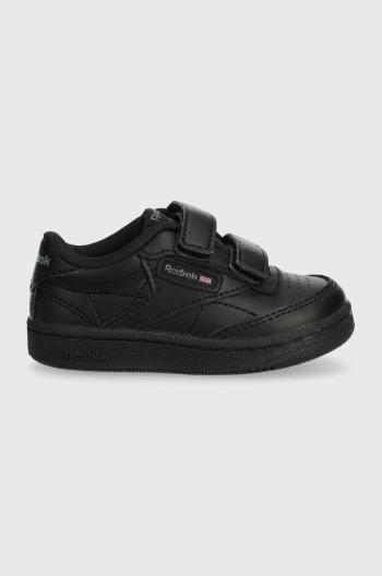 Detské kožené tenisky Reebok Classic CLUB C čierna farba, 100075006