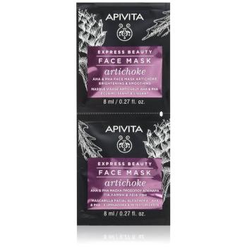 Apivita Express Beauty Brightening Face Mask Artichoke intenzívna hydratačná maska s AHA 2x8 ml