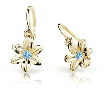 Cutie Jewellery Zlaté detské náušnice C1993-10-X-1 svetlo modrá
