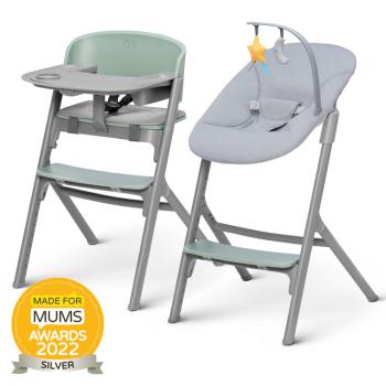 KINDERKRAFT Set jedálenská stolička Livy Olive Green + lehátko Calmee,KINDERKRAFT SELECT Set jedálenská stolička Livy Olive Green + lehátko Calmee, Pr