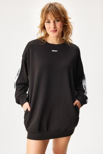 Mikinové šaty DKNY French Terry