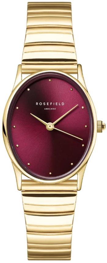 Rosefield Oval Burgundy Half-moon Steel Gold OVGSG-OV15