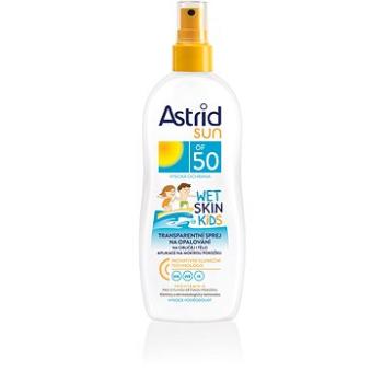 ASTRID SUN WET SKIN Detský transparentný sprej na opaľovanie OF50 150 ml (8592297005001)