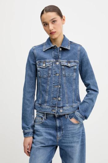 Rifľová bunda Tommy Jeans prechodná, DW0DW20120