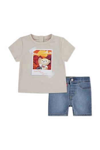 Sada pre bábätká Levi's LEVI PHOTO OP DENIM SET béžová farba, 6EM343