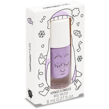 Nailmatic Kids lak na nechty pre deti odtieň Piglou - lilac glitter 8 ml