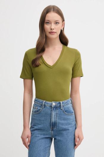 Bavlnené tričko United Colors of Benetton dámske, ružová farba, 3GA2E4230