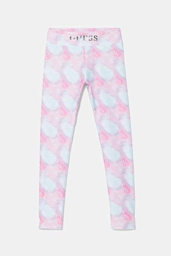 Detské legíny Guess ružová farba, vzorované, J5YB00 MC01P