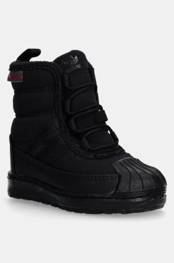 Detské zimné topánky adidas Originals SUPERSTAR 360 BOOT 2.0 čierna farba, ID9724