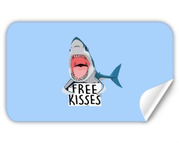 Samolepky obdelník shark free kisses