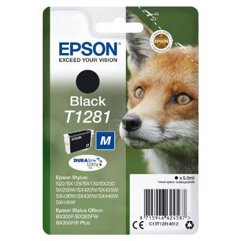 Epson originál ink C13T12814022, T1281, black, 5,9ml, Epson Stylus S22, SX125, 420W, 425W, Stylus Office BX305, čierna