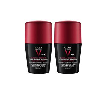 Vichy Súprava guličkových detranspirantov proti zápachu pre mužov Homme Clinical Control 96h (Detranspirant) 2 x 50 ml