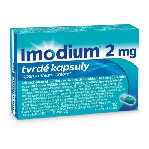 IMODIUM® 2 mg tvrdé kapsuly 12 kusov