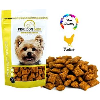 FINE DOG MINI Plnené vankúšiky KURACIE 80 g (8595657303137)