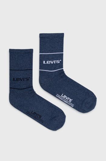 Ponožky Levi's (2-pak) pánske, tmavomodrá farba