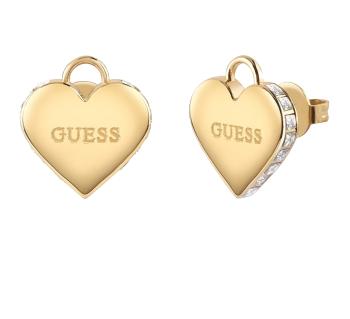 Guess Romantické pozlátené náušnice Srdiečka Falling In Love JUBE02231JWYGT/U