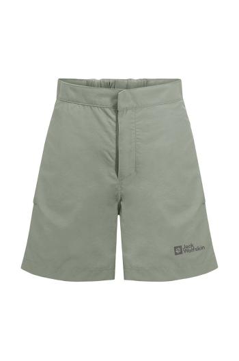 Detské krátke nohavice Jack Wolfskin SUN zelená farba