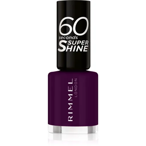 Rimmel 60 Seconds Super Shine lak na nechty odtieň 345 Black Cherries 8 ml