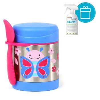SKIP HOP Zoo Termoska na jedlo s lyžičkou/vidličkou Motýlik 325 ml, 12 m+ + AQUAINT 500 ml