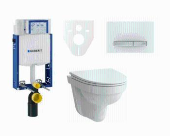 Cenovo zvýhodnený závesný WC set Geberit na zamurovanie + WC Laufen Laufen Pro Nordic SIKOGE2H8