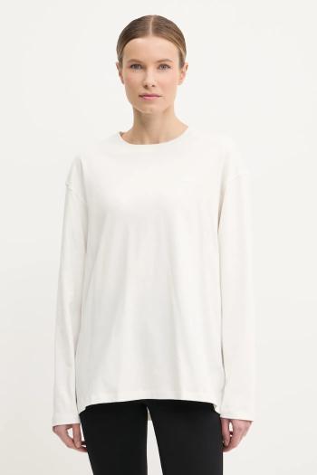Bavlnené tričko s dlhým rukávom adidas Originals Nelson béžová farba, JC8338