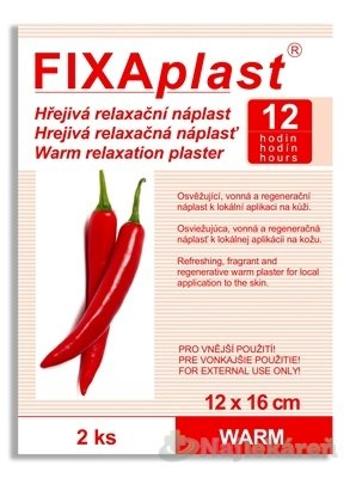 FIXAplast WARM Hrejivá relaxačná náplasť 2 ks