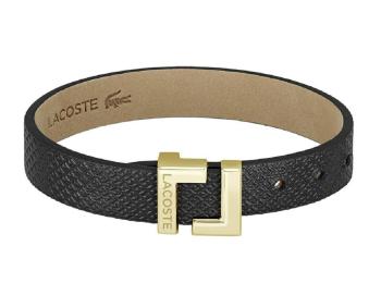 Lacoste Elegantný čierny kožený náramok Lura 2040166