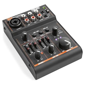 Power Dynamics PDM-D301, 3-kanálový mixážny pult, USB mixážny pult, fantómové napájanie