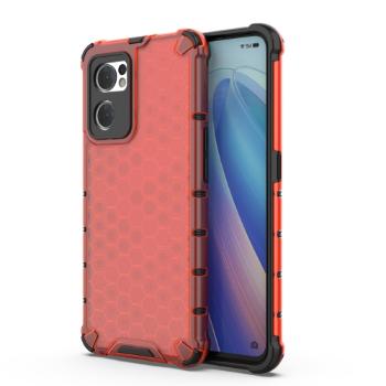 HONEYCOMB Ochranný kryt Oppo Reno7 5G červený