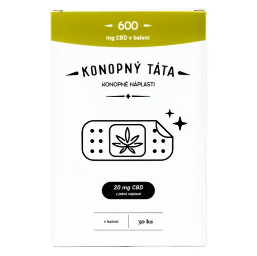 KONOPNÝ TÁTA CBD náplasti 20 mg – 30 kusov