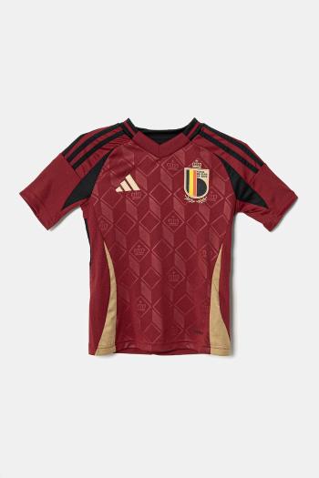Detské tričko adidas Performance bordová farba, vzorované, IQ0777