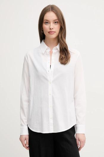 Bavlnená košeľa United Colors of Benetton biela farba, regular, s klasickým golierom, 5WPQDQ0AX