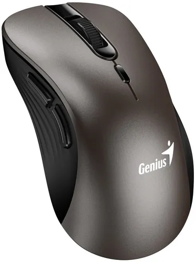 Genius Ergo 8100S Myš, bezdrôtová, ergonomická, optická, 1600DPI, 6 tlačidiel, USB, titánová