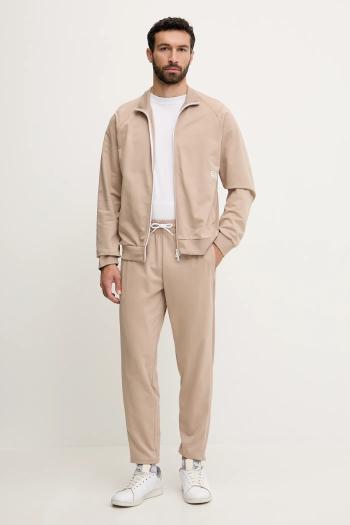 Bavlnená tepláková súprava EA7 Emporio Armani béžová farba, AF12681.7M000206