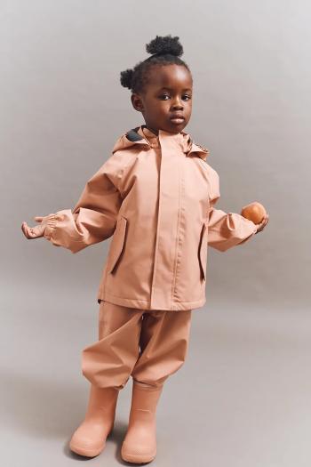 Detská bunda a nohavice Liewood Pedia Rainwear Set oranžová farba, LW19909